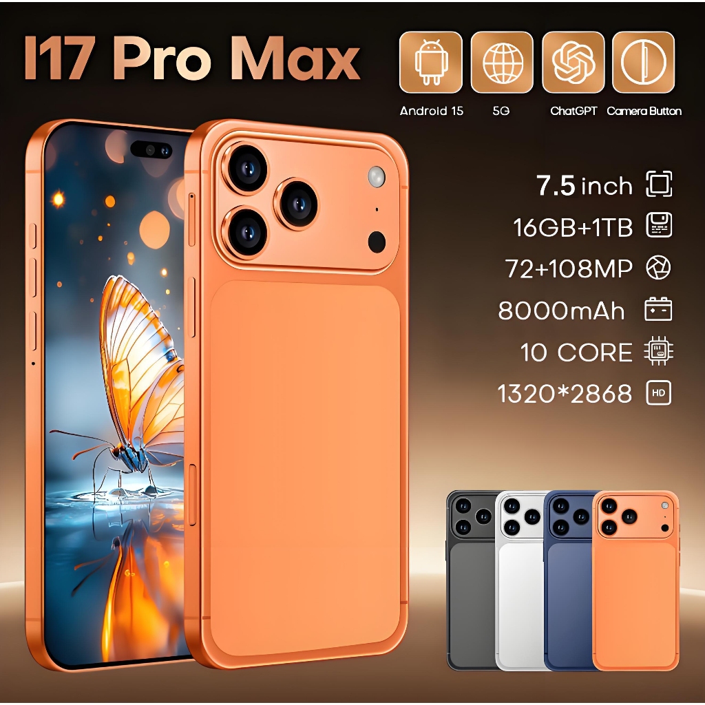 2025 NEW HP XS17 17Pro Max Android 12 12GB+256GB Mini Smartphone 6.5Inch Mini