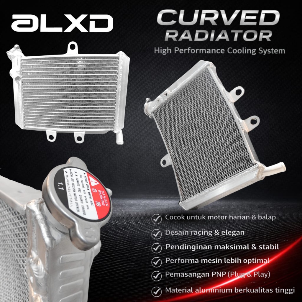 RADIATOR NINJA R NINJA RR RADIATOR PENDINGIN MESIN RADIATOR  ALUMINIUM ALXD RACING