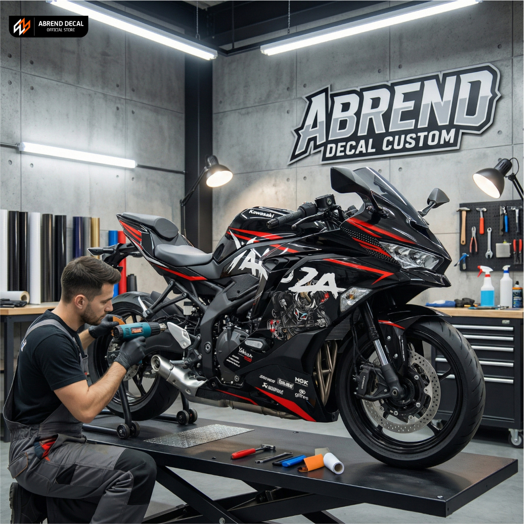 AXEDECAL - STRIPING ZX25R LIVERY YAKUZA NINJA BLACK / STICKER MOTOR ZX-25R ANTI GORES / STOCK DECAL