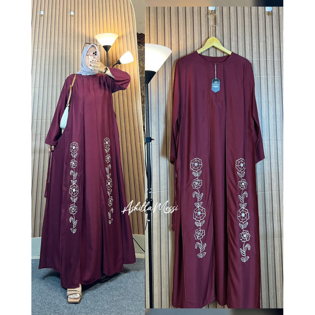 GAMIS BORDIR 2LAYER RAYON TUIL