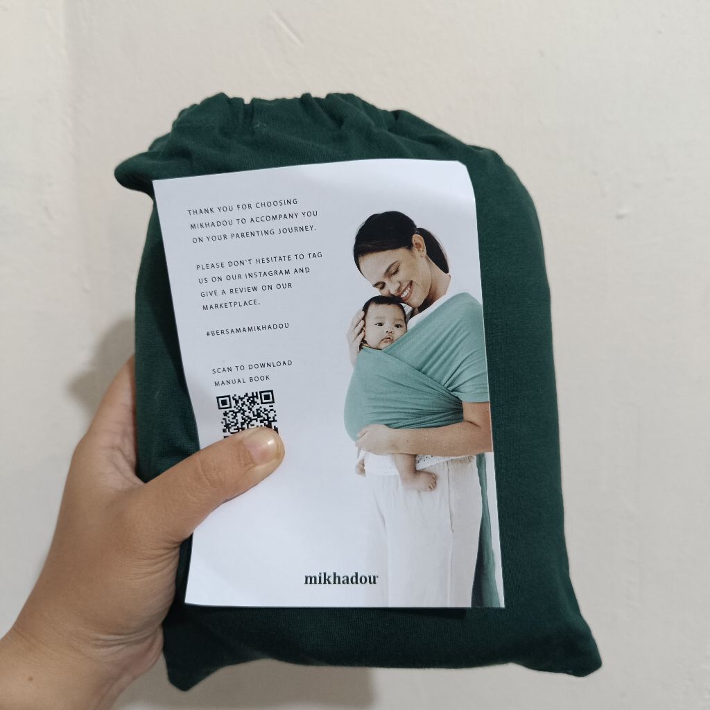 PRELOVED MIKHADOU STRETCHY WRAP - Gendongan Bayi M Shape Forest