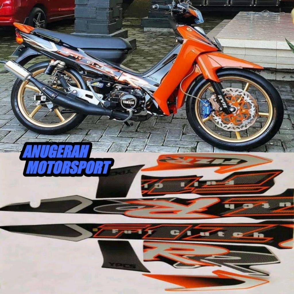 striping stiker lis FIZ R orange hitam full clutch 2001 F1ZR FIZR