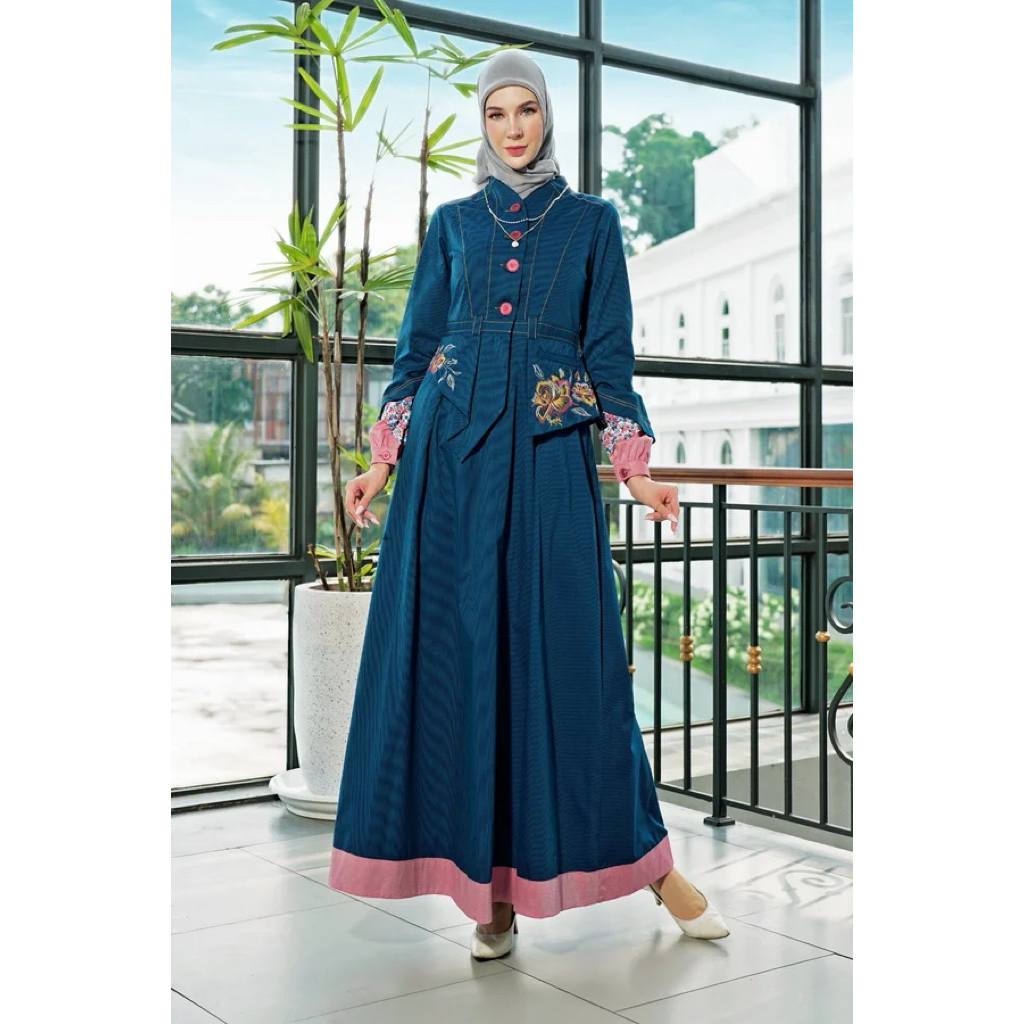 TUNEECA GAMIS NASFA T-1225002 GAMIS MUSLIMAH MODERN KEKINIAN ORIGINAL TUNEECA (TUNEECA LUMINA )