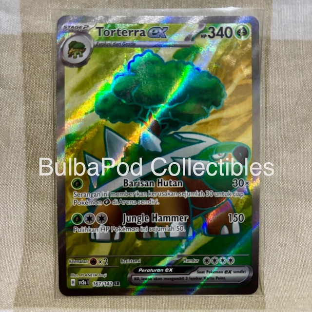 Pokemon TCG Indonesian Torterra ex sv5s 167/142 SR Paradoks Andalan