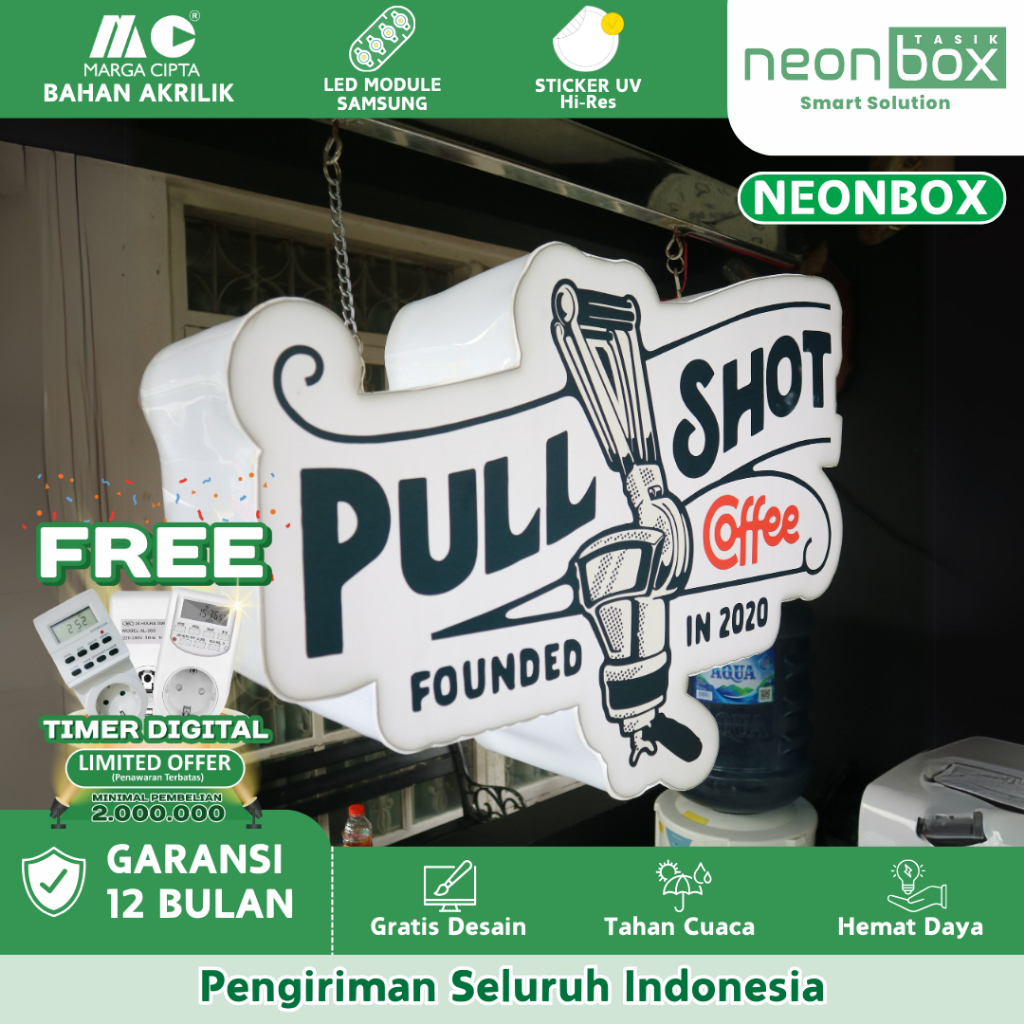 Neon Box Custom Neon Box Cutting 2 Sisi Neon Box Akrilik Neon Box Acrylic Free Desain Neon Box Tasik