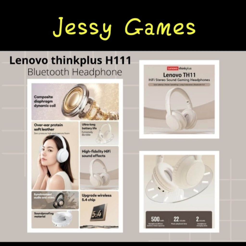 Headphone Lenovo thinkplus TH11 Black / Bluetooth