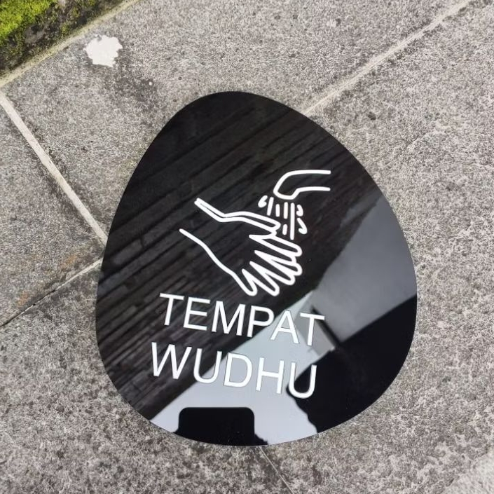 sign akrilik / akrilik / TEMPAT WUDHU