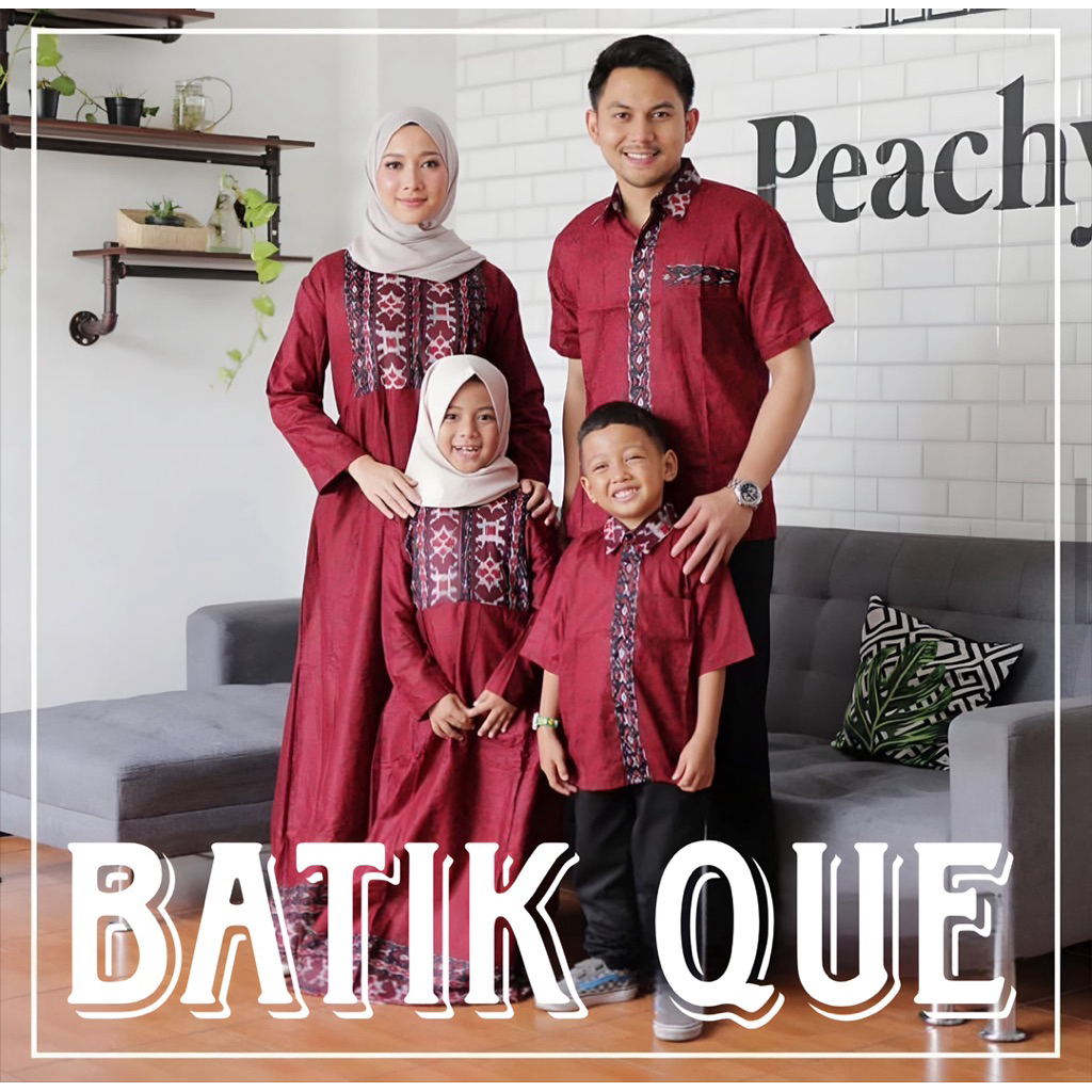 BAJU BATIK COUPLE KELUARGA || BAJU BATIK COUPLE PASANGAN || BAJU BATIK COUPLE MOTIF MEGA MWRAH BATIK