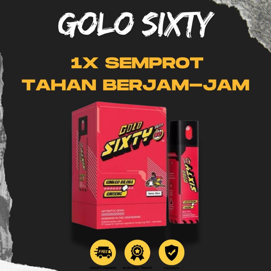 GOLO Ginseng SIXTY Spray 10ml RASA COCOA HERBAL 100% ORI BPOM