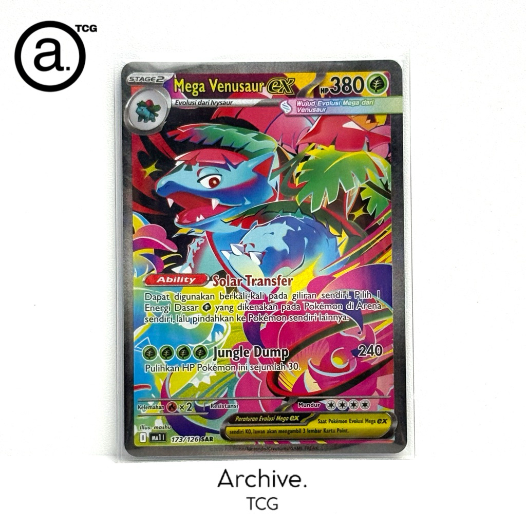 Mega Venusaur SAR (173/126) Pokemon Indonesia ~ Evolusi Mega MA1