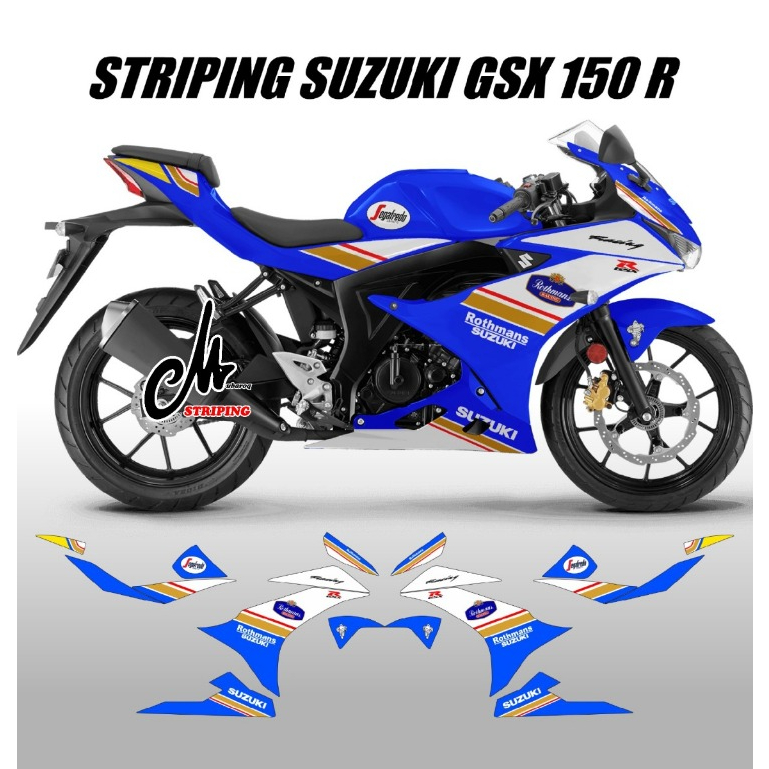 Stiker Striping Suzuki GSX R 150 Rothmans Custom / Sticker Variasi Decal Gsx 150r / GSX 150 R