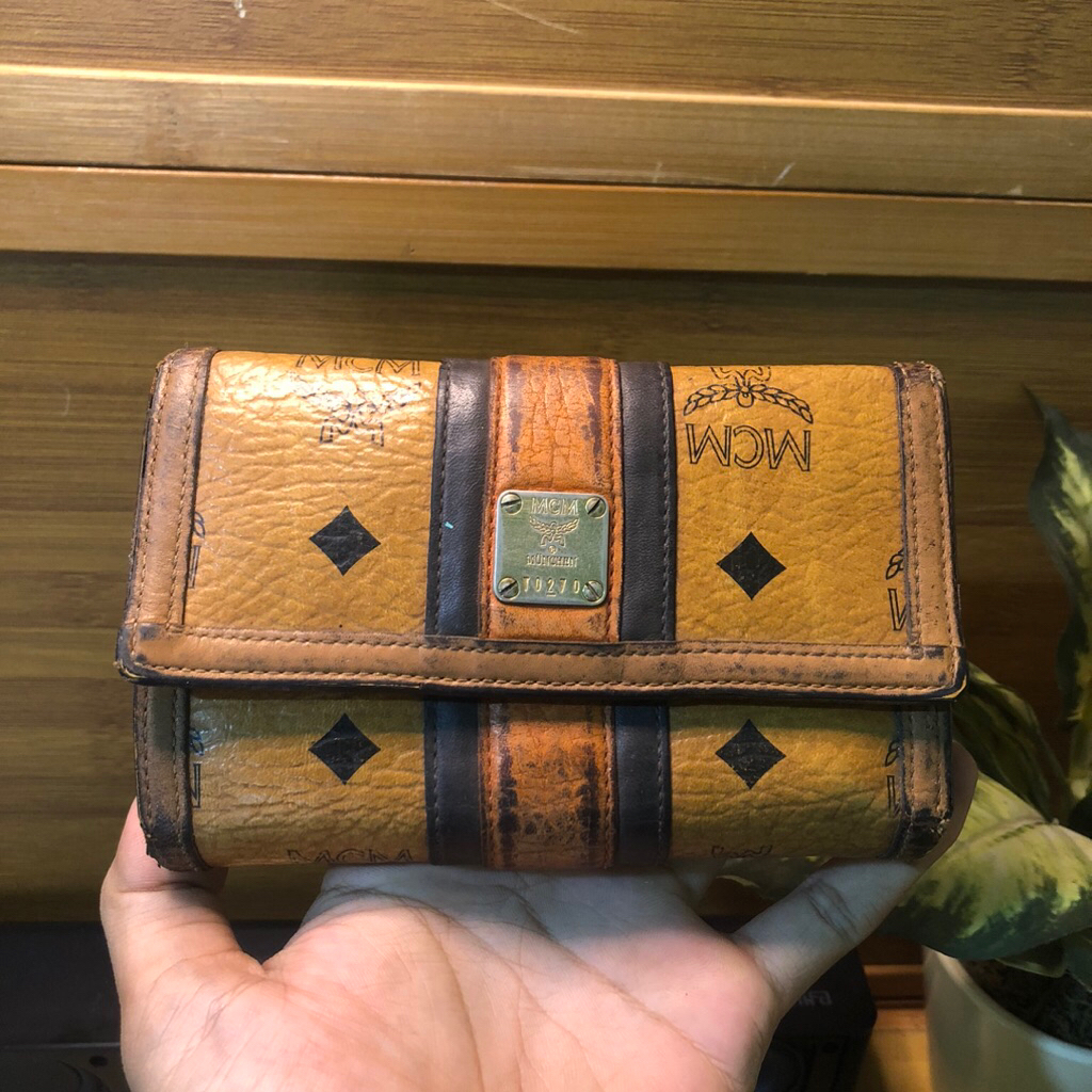 MCM WALLET FOLDED LEATHER TRIFOLD ORIGINAL