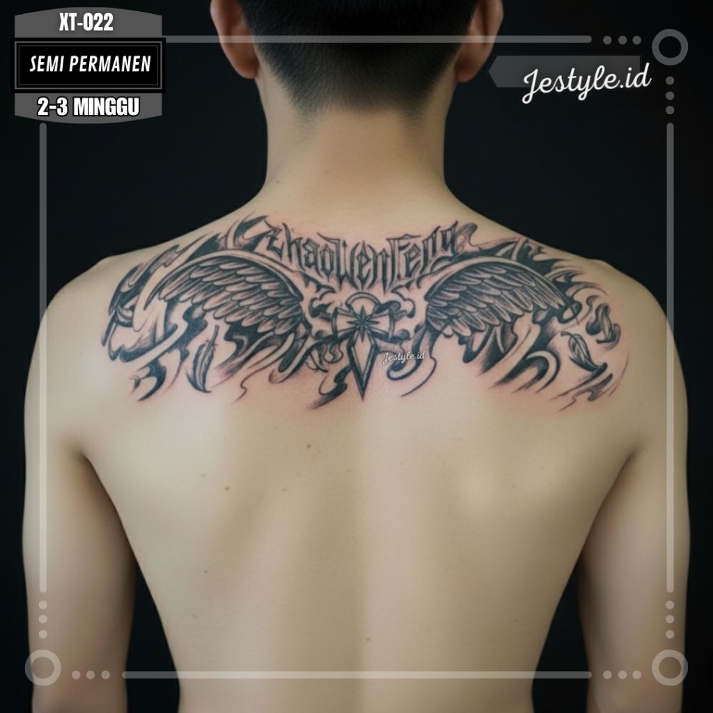 [XT-022] Tato temporer semi permanent tato Dada punggung tahan lama