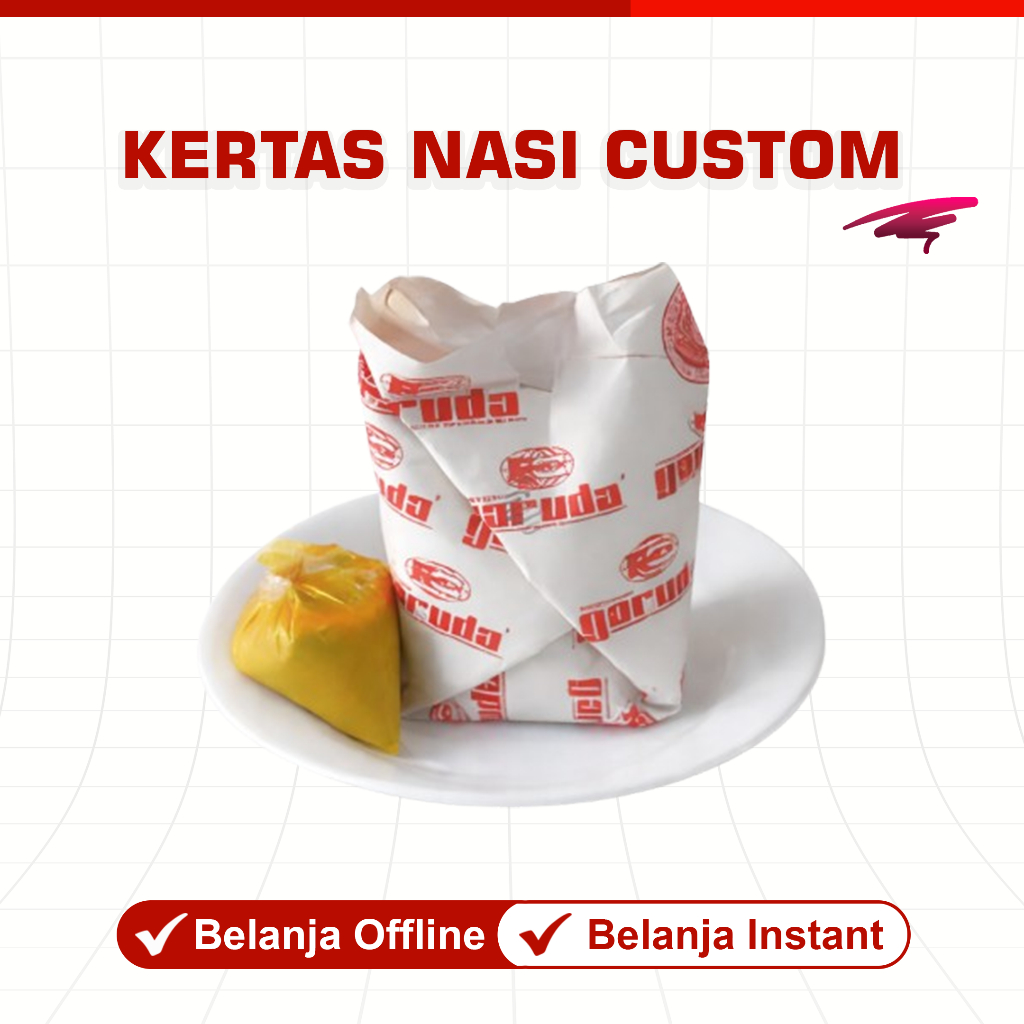 CETAK KERTAS BUNGKUS NASI RUMAH MAKAN PADANG CUSTOM