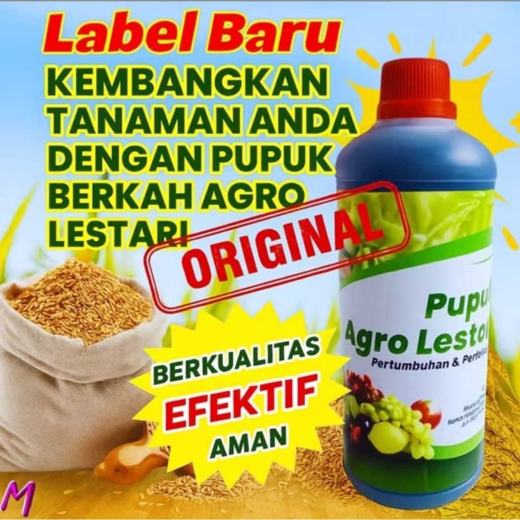 Pupuk Agro Lestari Biru 1 Liter Organik - Pupuk Pertumbuhan dan Pembuahan Pelebat Buah - Pupuk Agro 