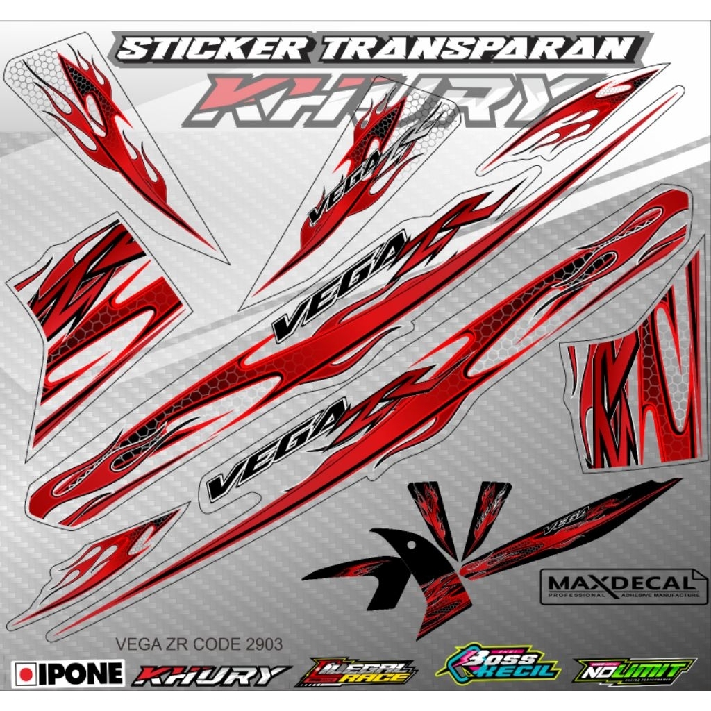 stiker striping transparan VEGA ZR