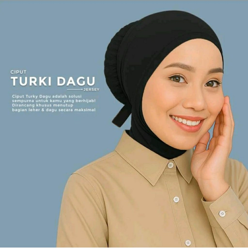 Ciput Turki Dagu Inner/Dalaman Jilbab Dagu Inner Cepol Turki