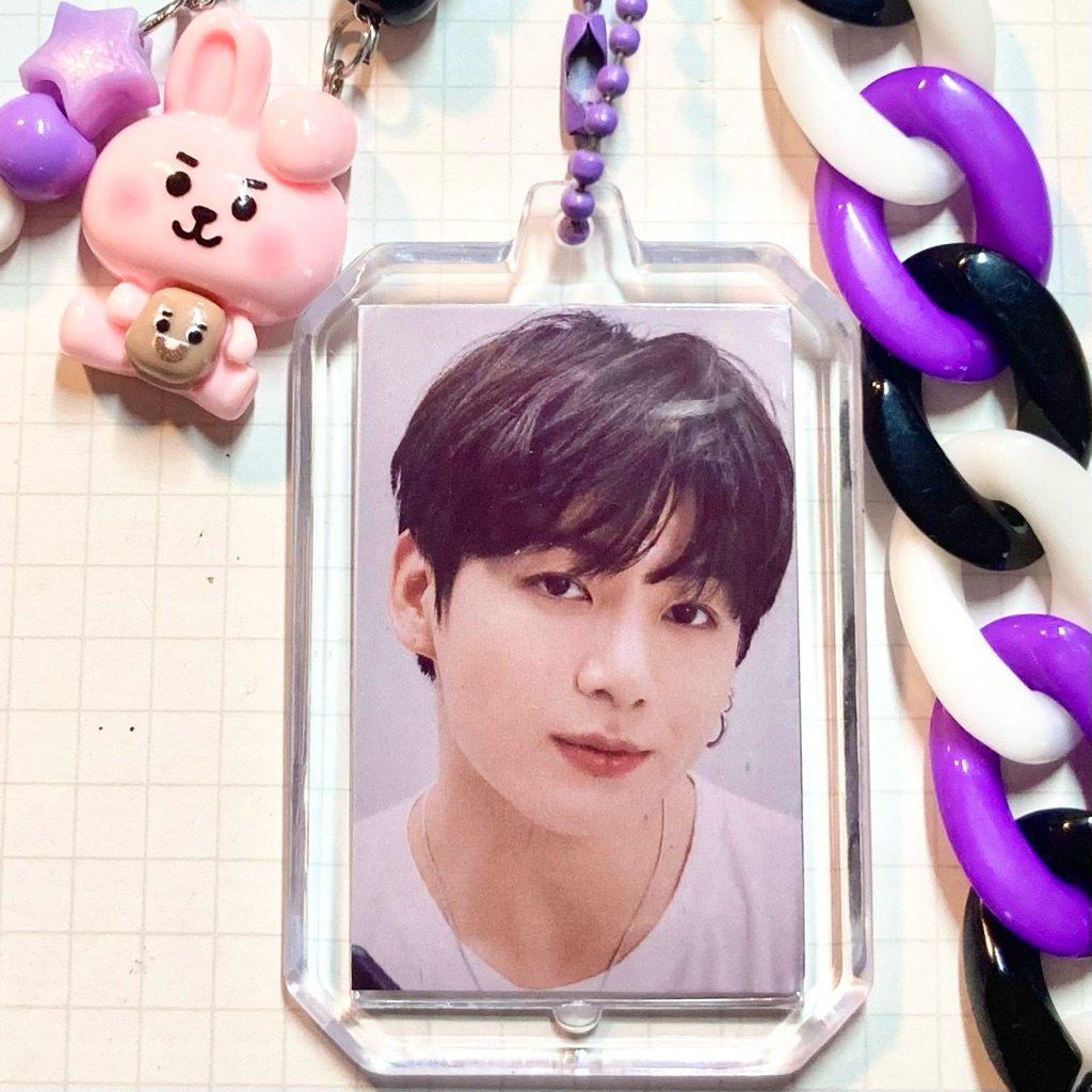 [READY STOCK] unofficial fan merch BTS Karabiner Bag Charm Keychain Key Ring Kpop BTS Bangtan RM JIN