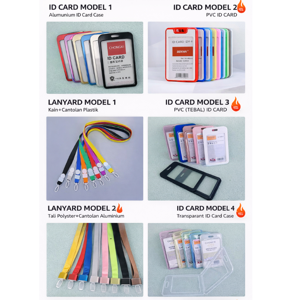 ID card 2 sisi pvc / ID Card 2 sisi transparan / Lanyard