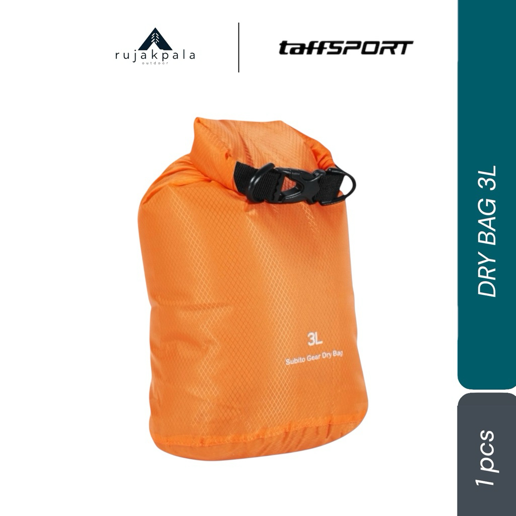 SUBITO Tas Outdoor Waterproof Storage Bag Drybag 3L - JP727 - Orange rujakpala outdoor