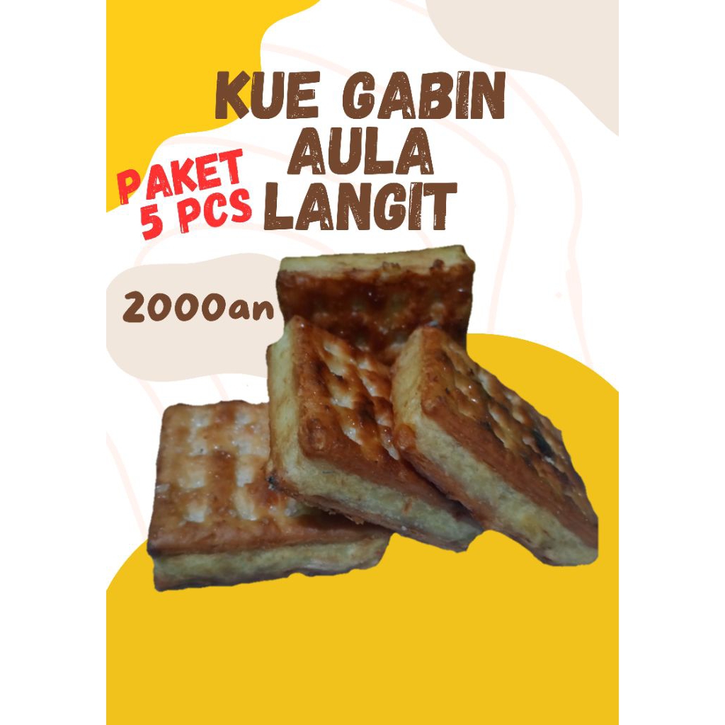 Kue gabin peuyeum bandung, 2000an 5pcs, viral, kue renyah isi puleun, harga murah, seller (paket 5pc