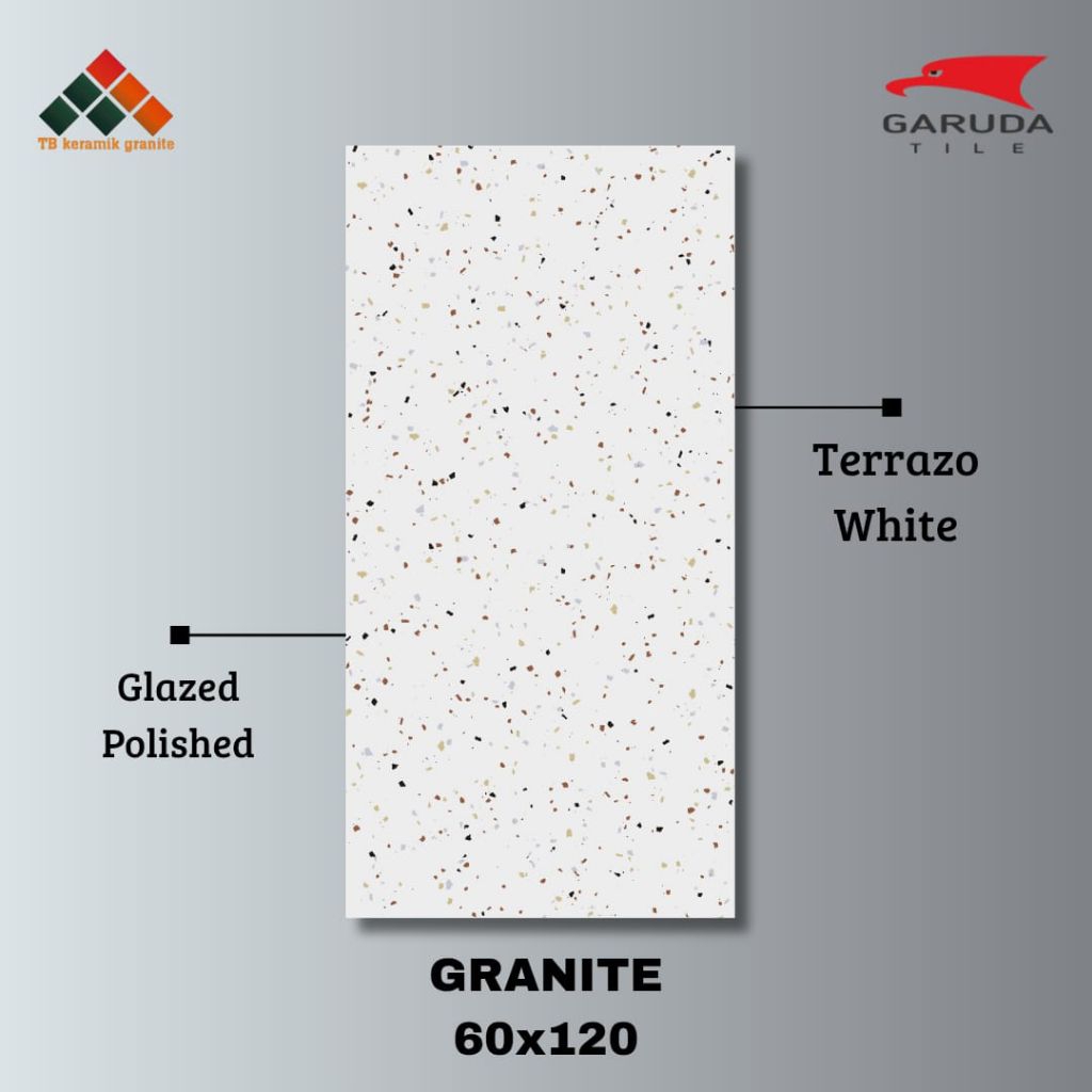 Granit 60x120 Terrazo White / Garuda Tile / Glazed Polish