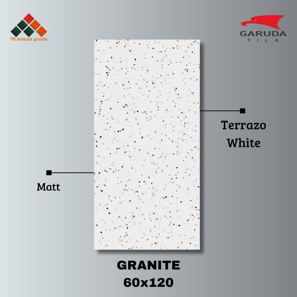 Granit 60x120 Garuda Tile Terrazo White / Matt