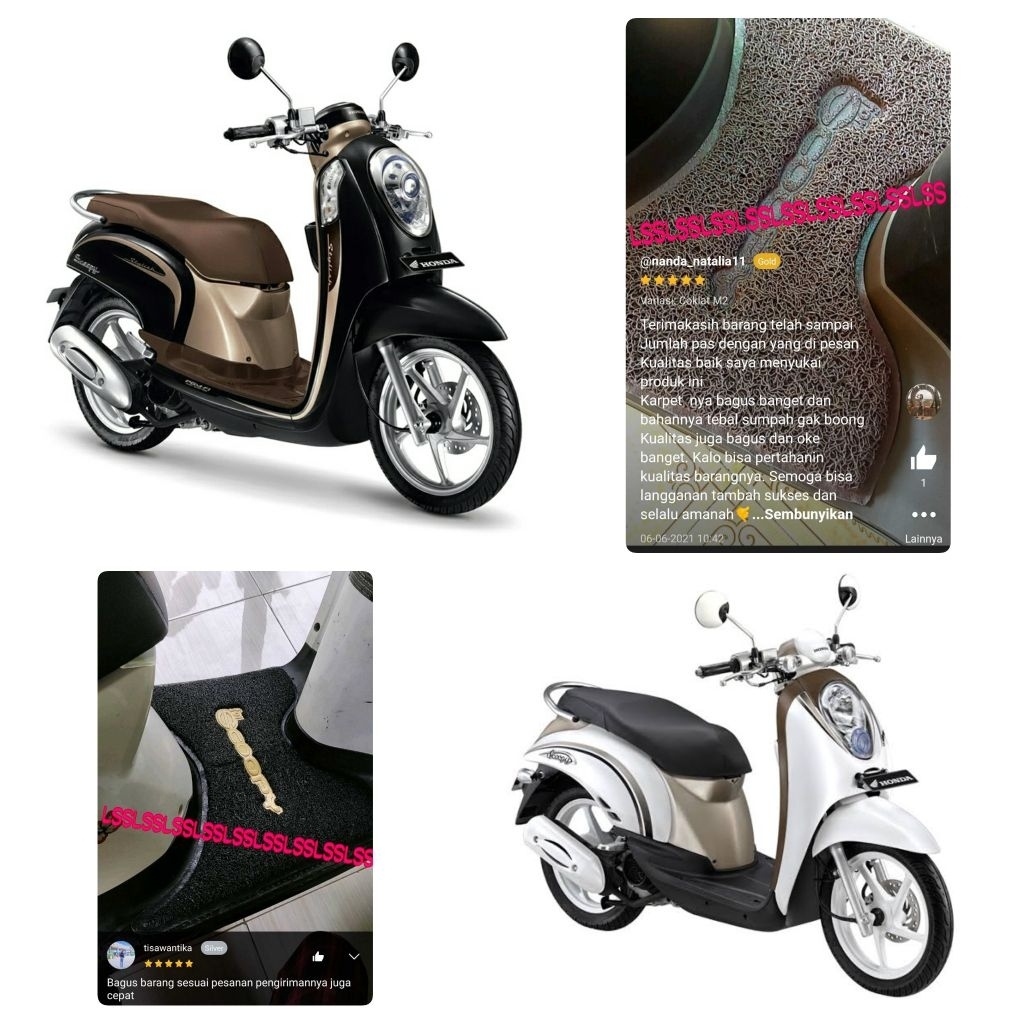 Karpet Honda Scoopy Fi 2014 2015 2016 2017 - Scoopy Karbu 2010 2011 2012 2013