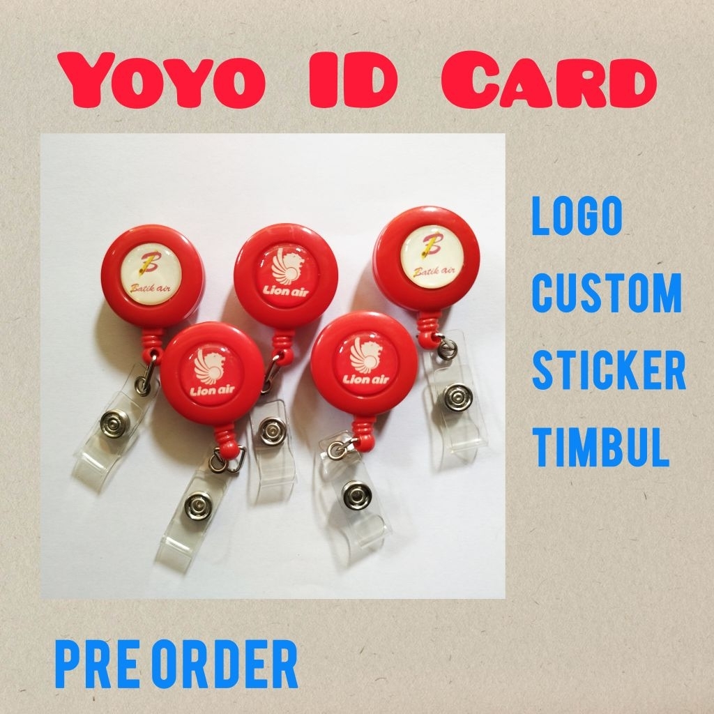 Custom Yoyo ID Card + Logo Sticker Yoyo