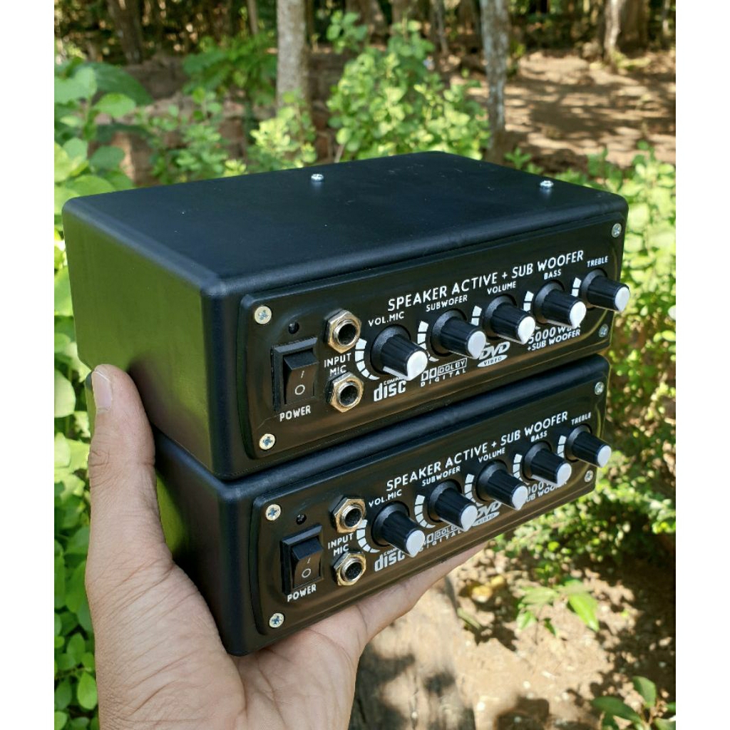 Power miniatur class d 150 watt double channel karaoke subwoofer