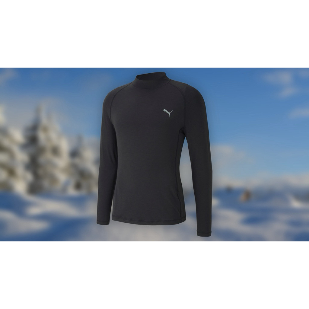 atasan olahraga running golf base layer black puma