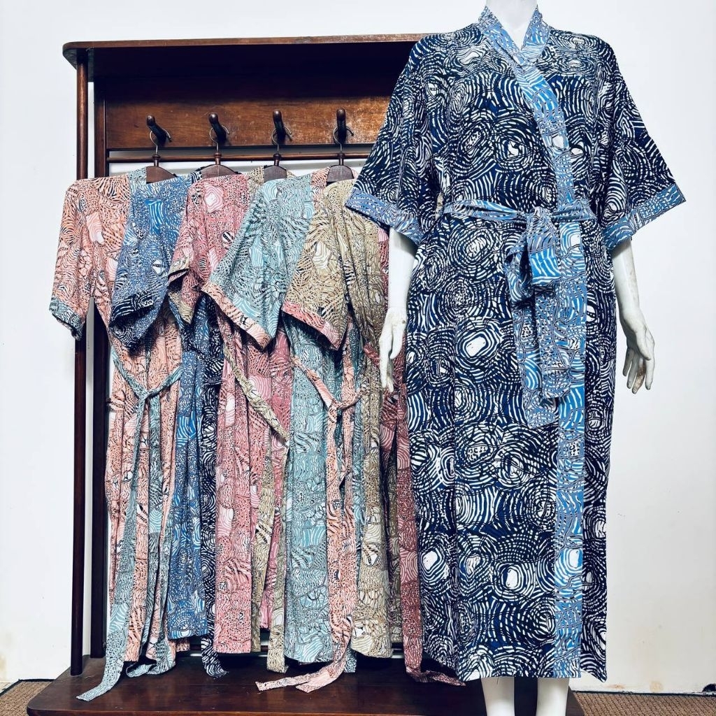 BATIK AIS Kimono Batik Adem Rayon Wanita Spa Hotel Habis Operasi Outer