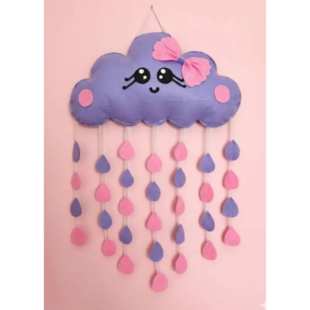 gantungan dinding awan flanel