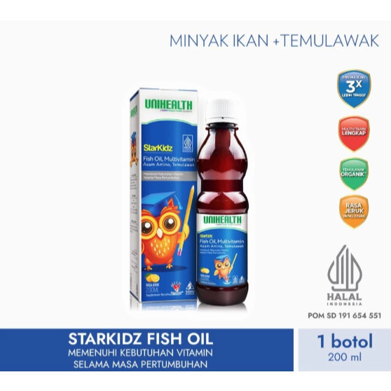 STARKIDZ FISH OIL unihealth Suplemen Anak Minyak Ikan & Vitamin Lengkap
