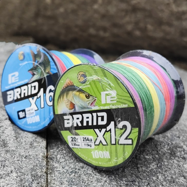 Bingolife Senar Pancing PE Laut Dalam 100m Anyaman X12 X16 Kuat 11.3kg-115kg Abrasi Tinggi untuk Bes