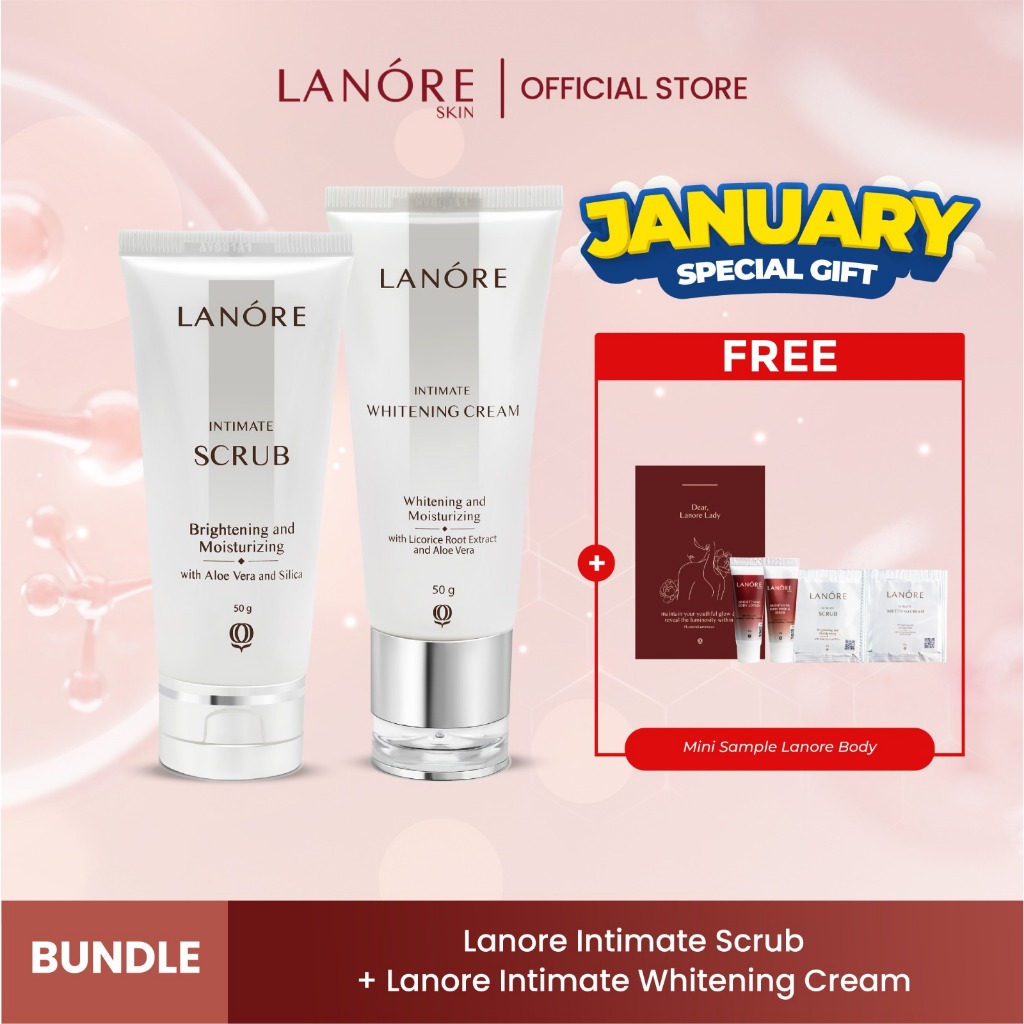 Paket Lanore Intimate Whitening Scrub & Lanore Intimate Whitening Cream