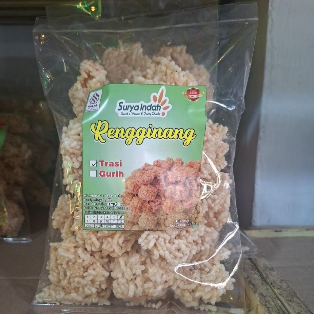 Rengginang rasa trasi packing 170gr Surya Indah Jombang