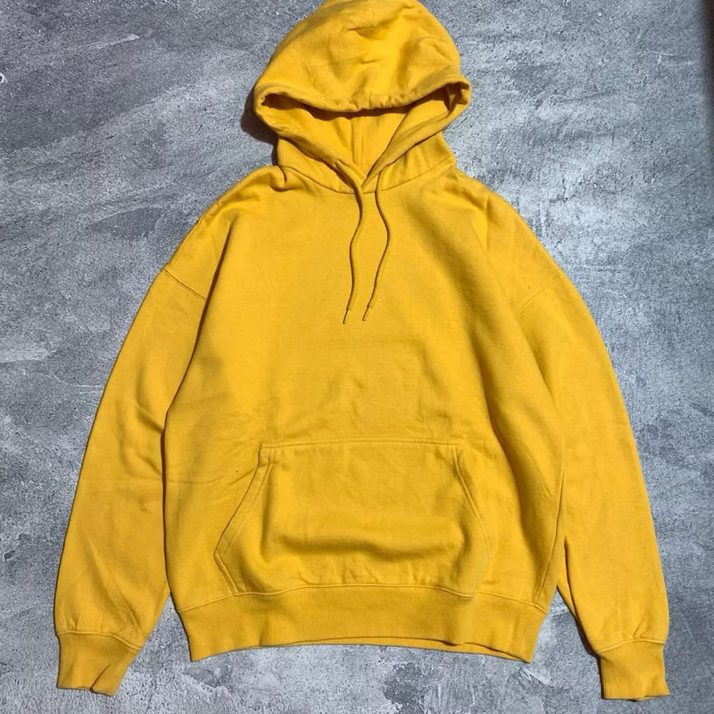 Spao basic pullover hoodie yellow L