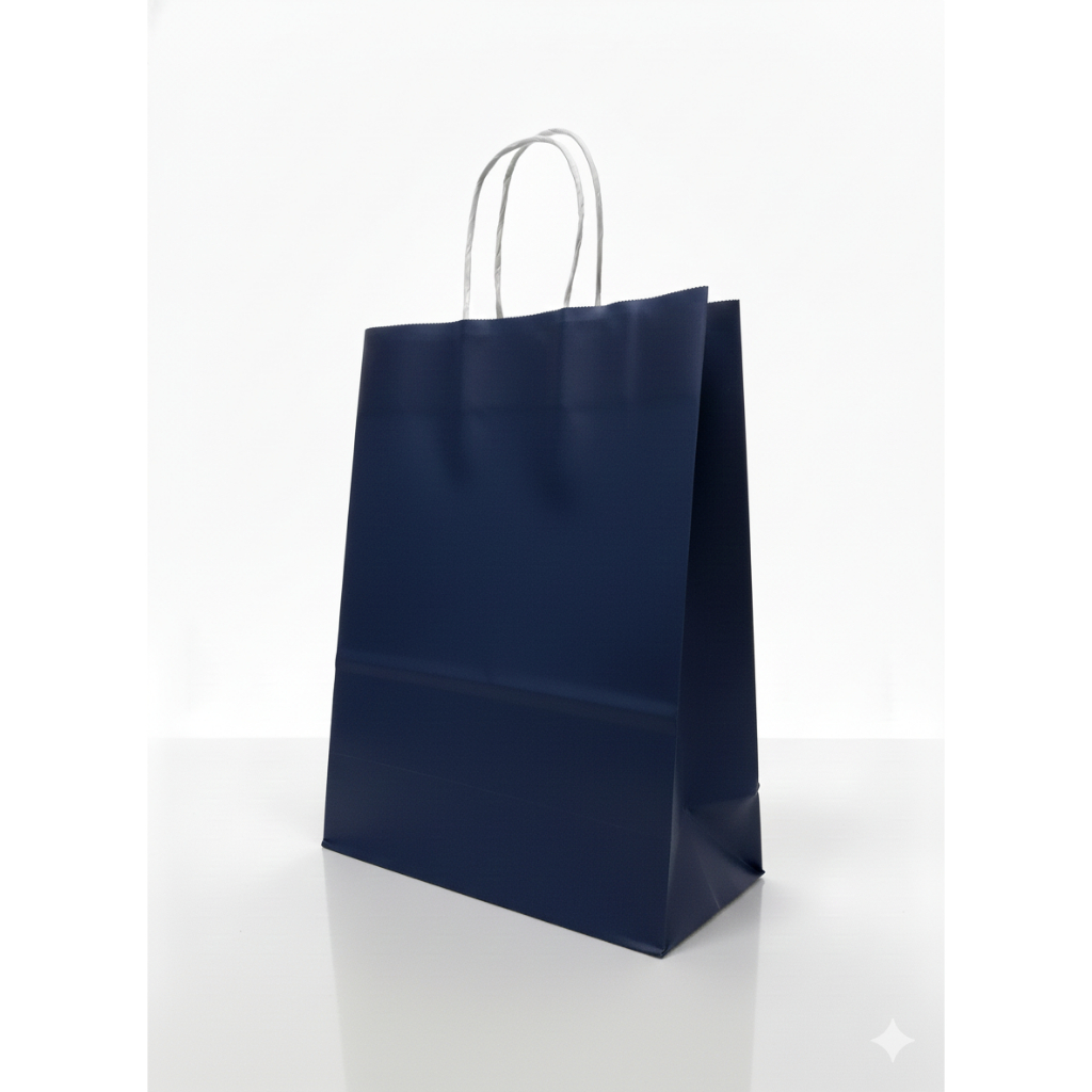 Capricorn Design Paper Bag Polos Warna Pastel Soft Aesthetic Besar Warna Biru Tua  Isi 3 Pcs PBPB006