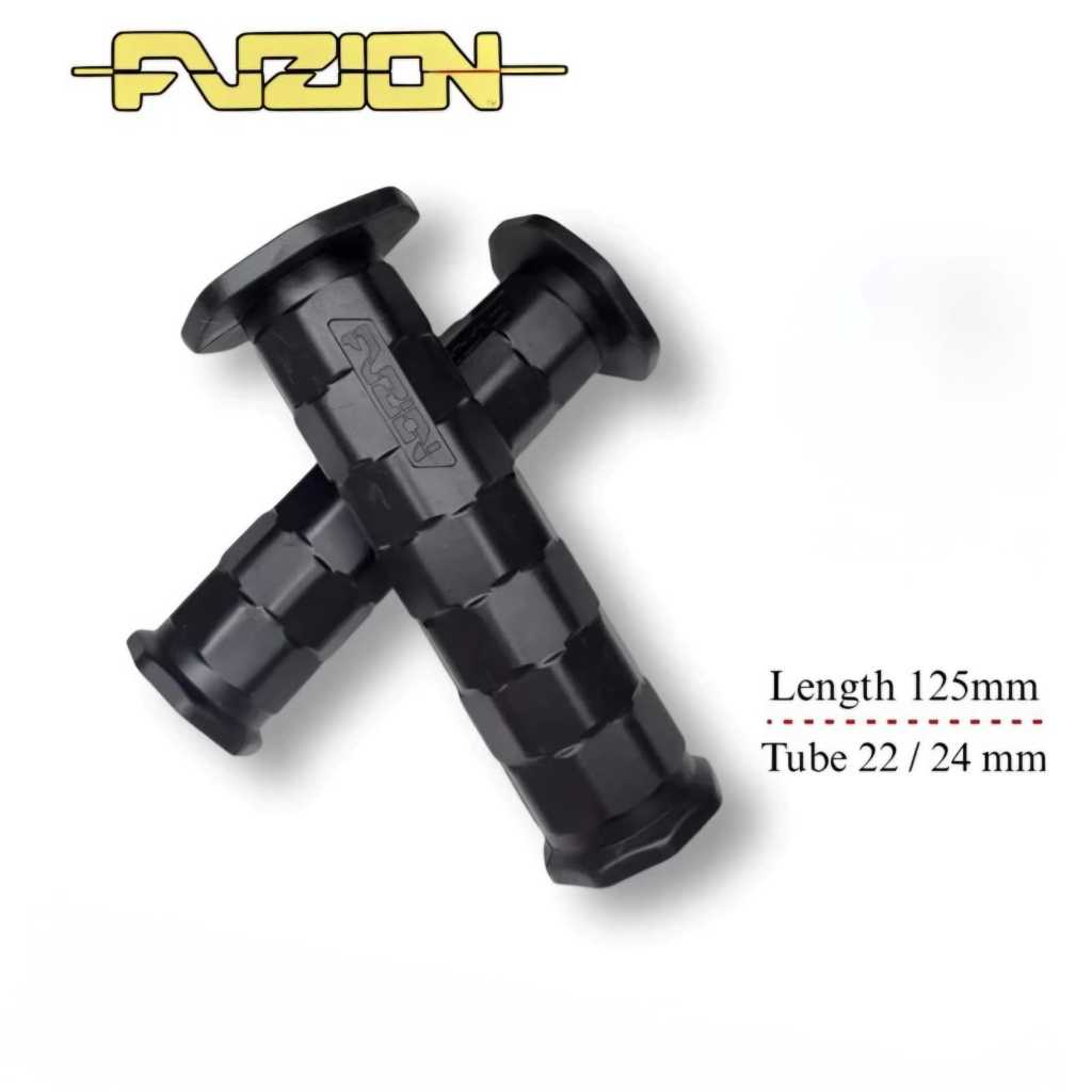Grip Stang Motor Karet Super Soft Azion 22/24mm 125mm untuk Beat Vario Scoopy Nmax Aerox Supra Mio R