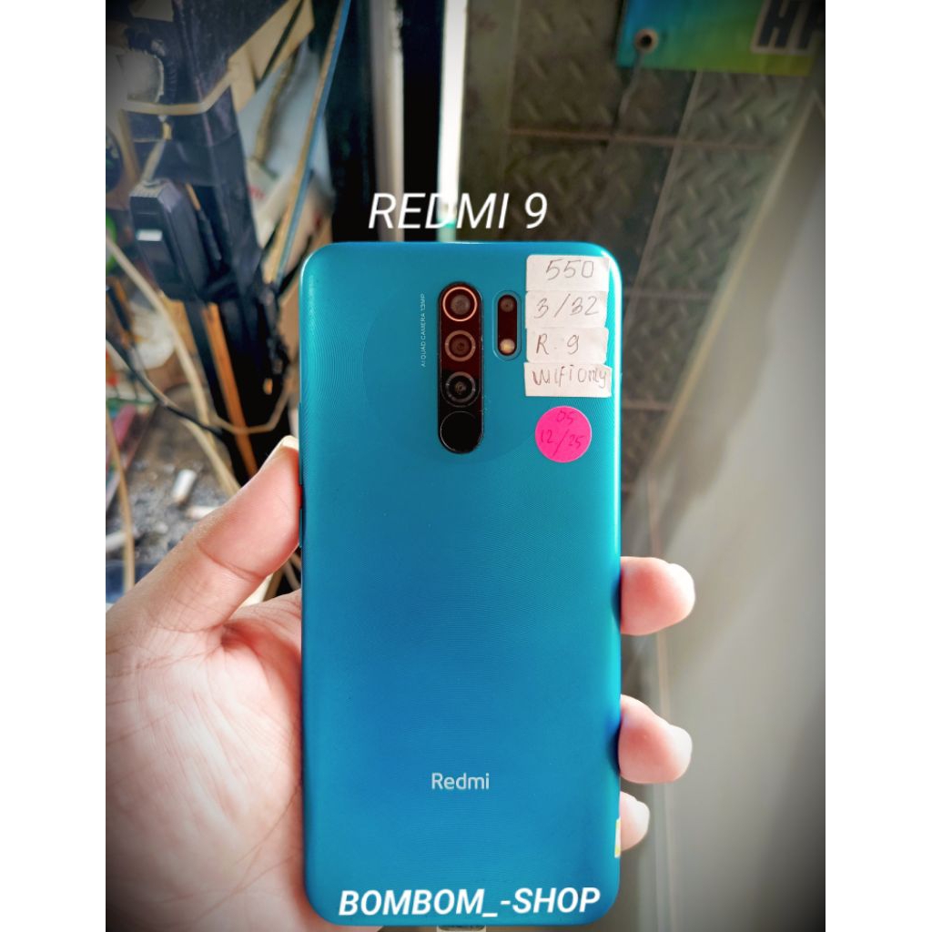 Hp second cocok buat anak youtuban di rumah,hp redmi 9 Ram 3/32 minus wifi only+layang pinggir agak 