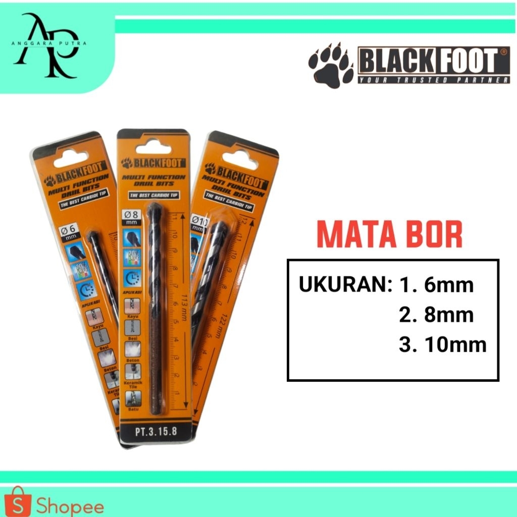 Mata Bor BLACKFOOT Mata Bor Besi Kayu Kuat dan Tajam