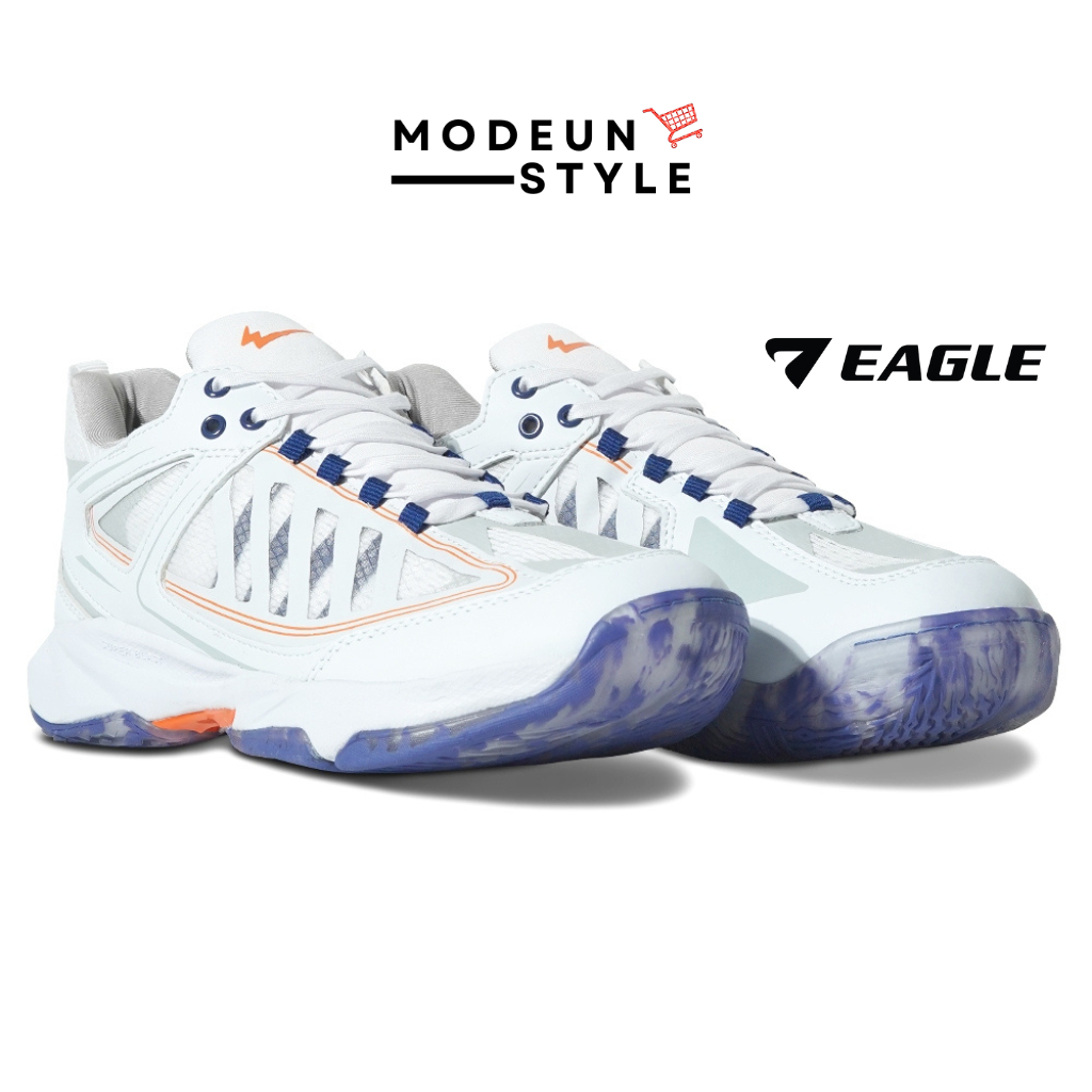 Eagle PNR PRIME PUTIH/BIRU TUA - Sepatu Badminton / PNR Prime Eagle Original