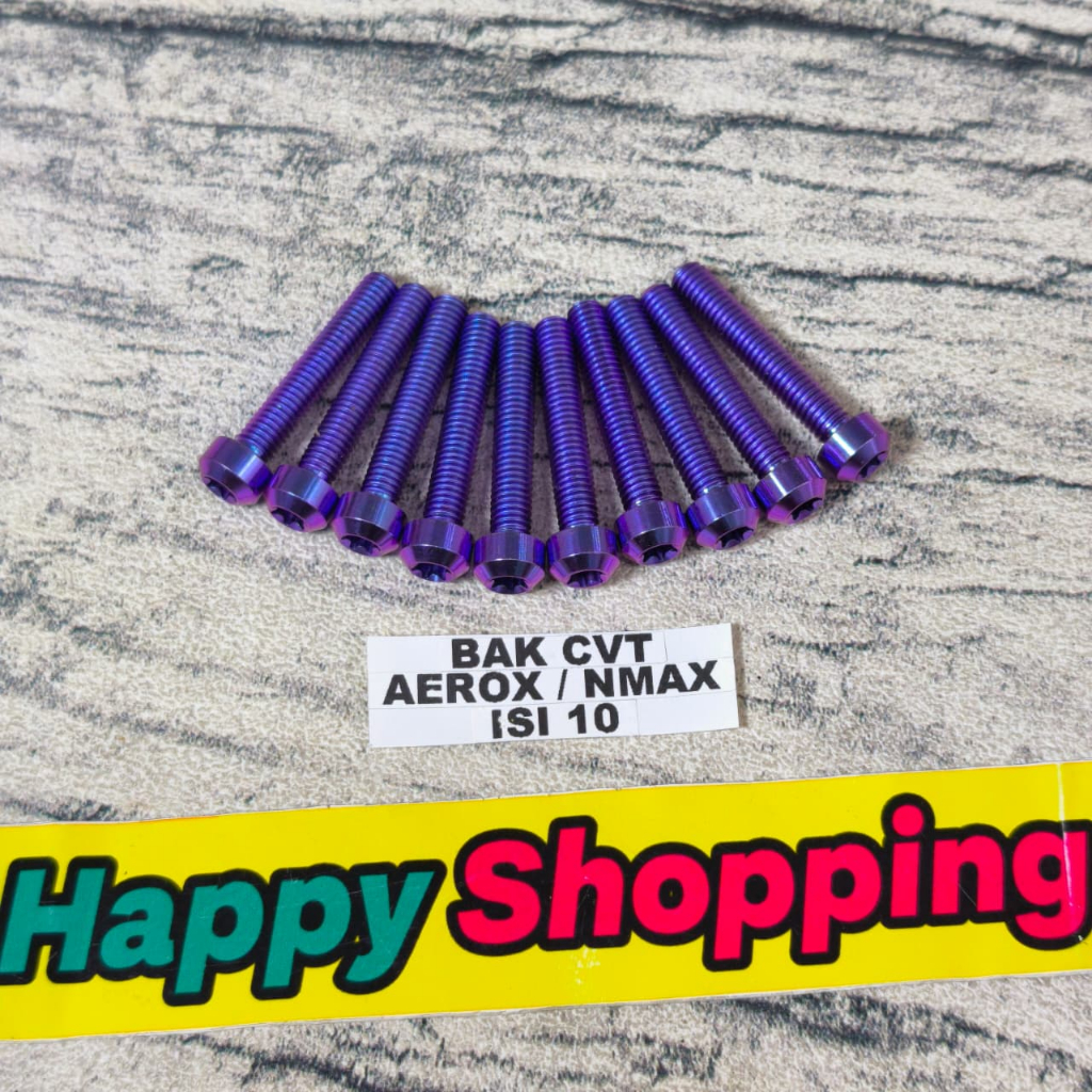 Baut bak cvt titanium aerox baut bak cvt titanium nmax isi 10