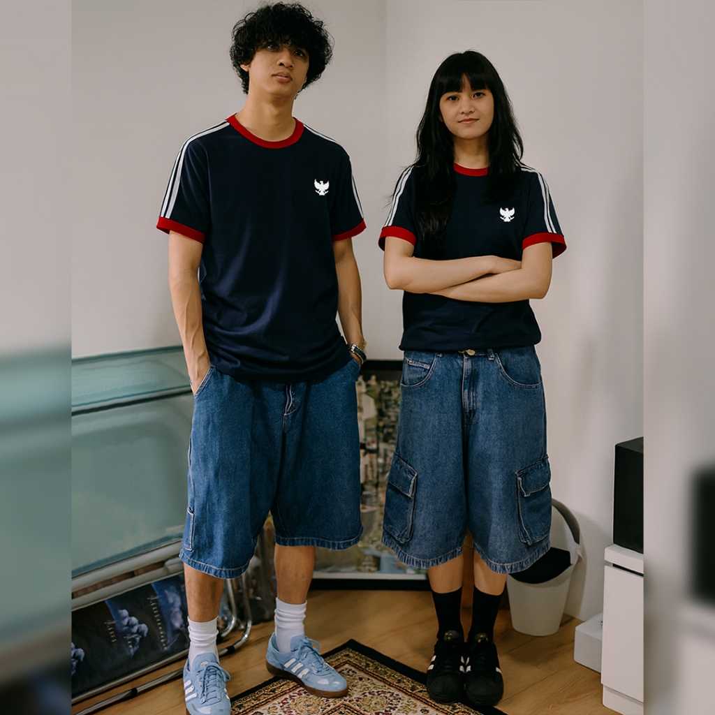 OVERHEADKICK TEES 105 TSHIRT INDONESIA / KAOS TIMNAS / KATUN COMBED 24S