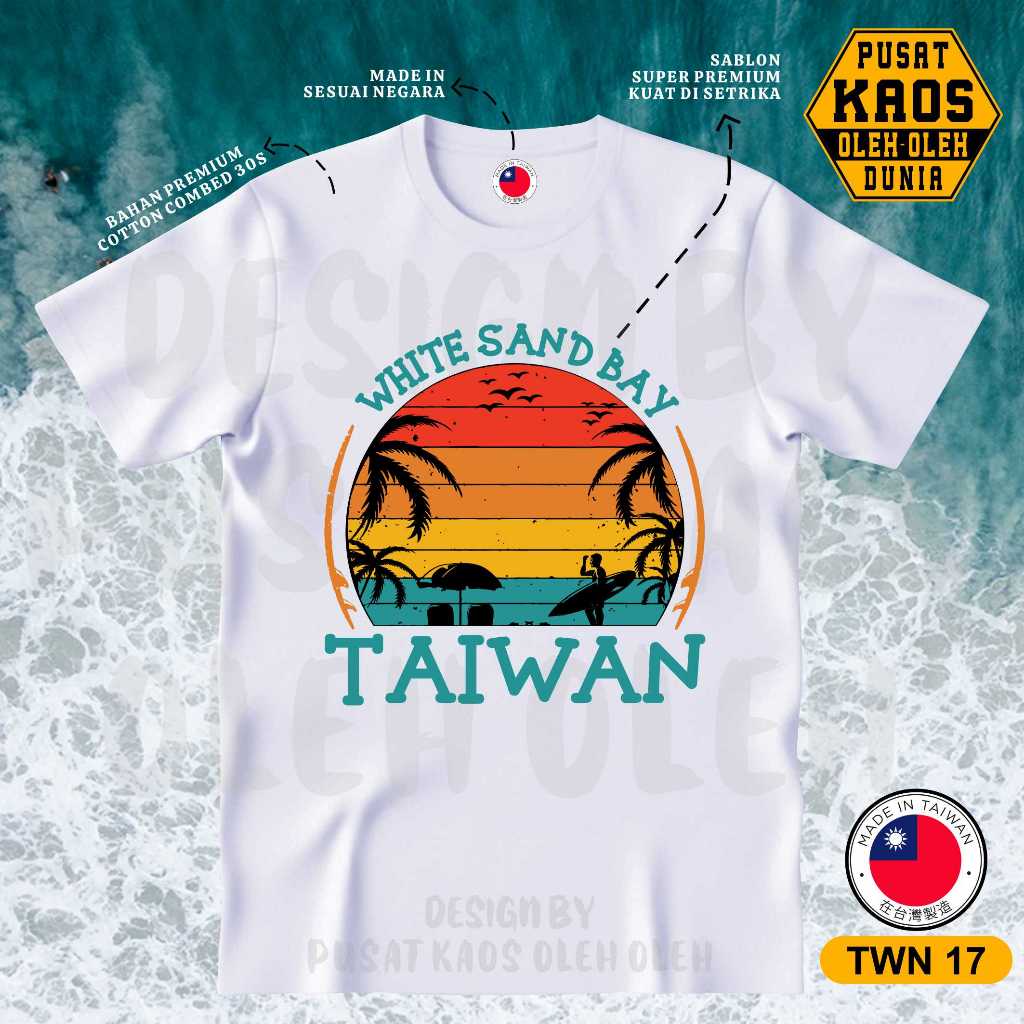 Kaos Taiwan T-shirt Oleh-oleh Taipei baju Souvenir Tiongkok TWN2