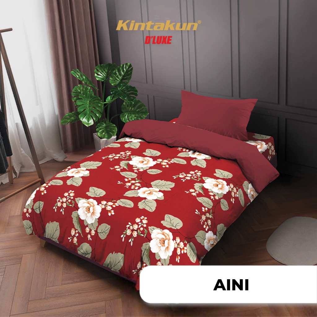 Kintakun Bedcover Set Fitted 120x200 Tinggi 30cm King Minimalis Dluxe Single Microfiber B2  (6in1) -