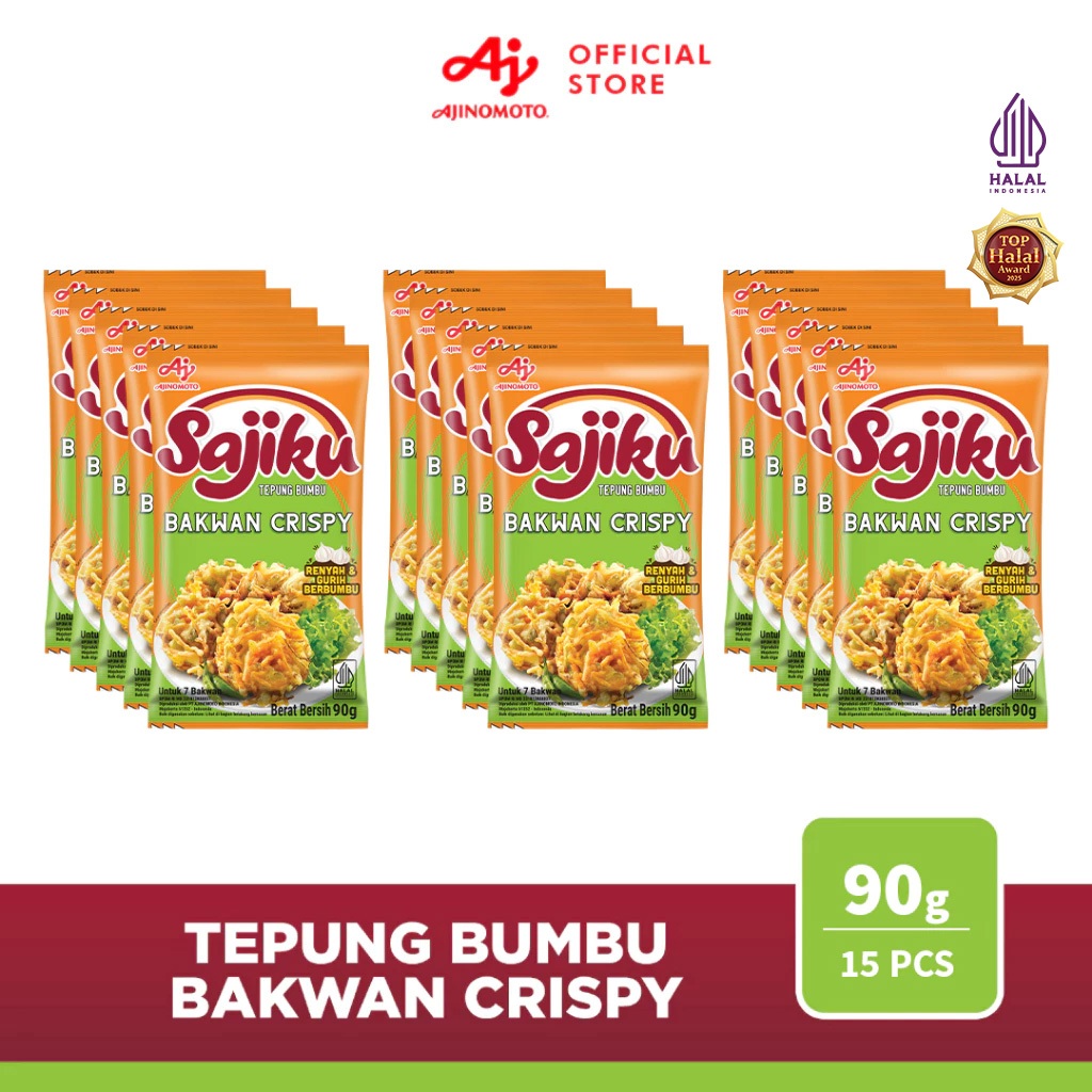 SAJIKU® Tepung bumbu Bakwan Crispy Sachet 90g (15 pcs)