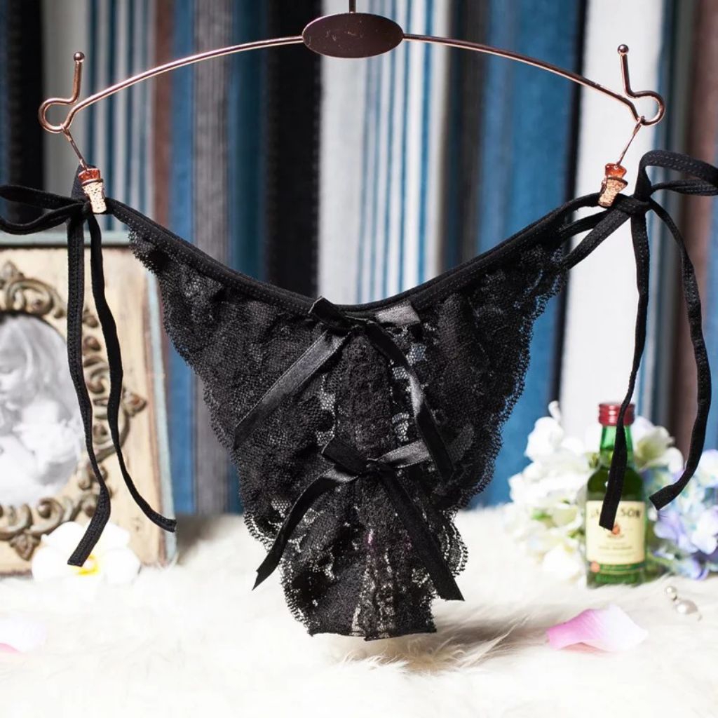 G String Open Croth Sexy Bahan Renda Lembut bb 40-65kg G string Jumbo Allsize Tali Bigsize