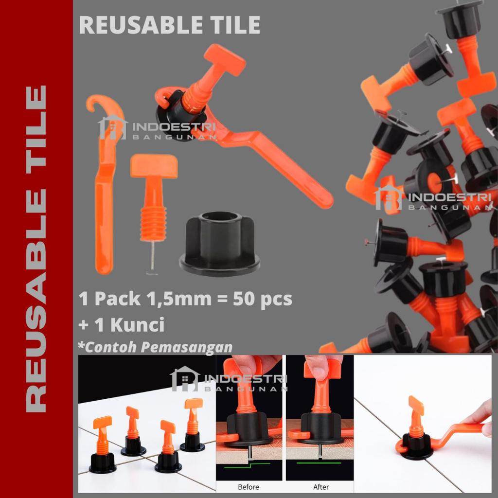 Reusable Tile Spacer 1,5 mm / Alat Perapih Nat Keramik / Nat Spacer